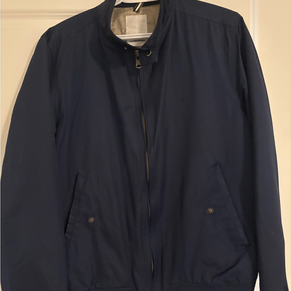 J.Lindeberg Men's Deep Blue Windbreaker